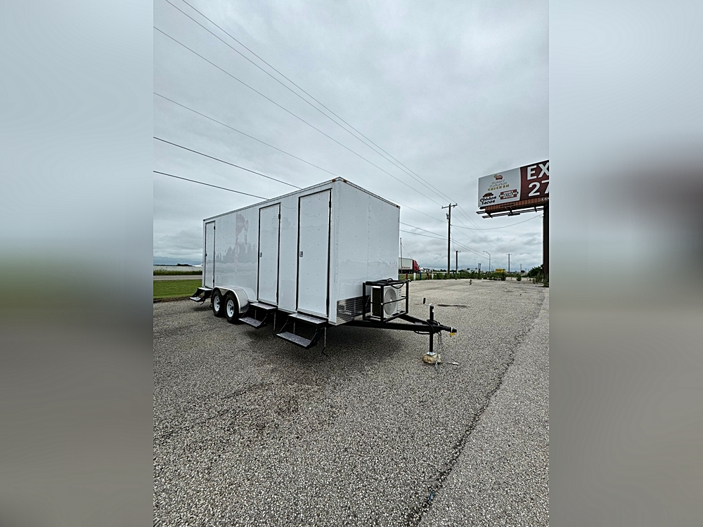 3 Stall Restroom Trailer- Regular Design, Base Model