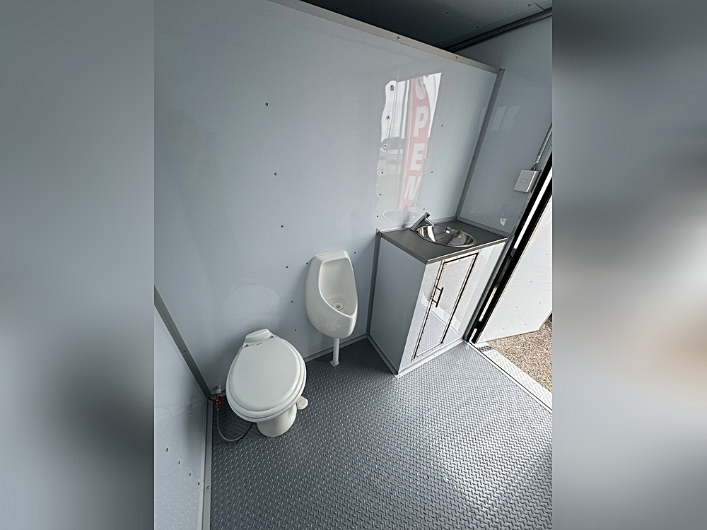 3 Stall Restroom Trailer- Regular Design, Base Model