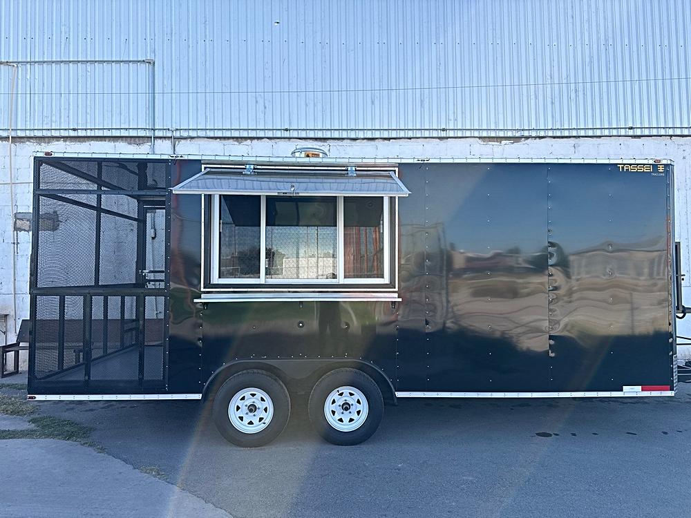 IN STOCK - 8.5x20 Food Trailer, FULLY EQUIPPED PORCH TRAILER
