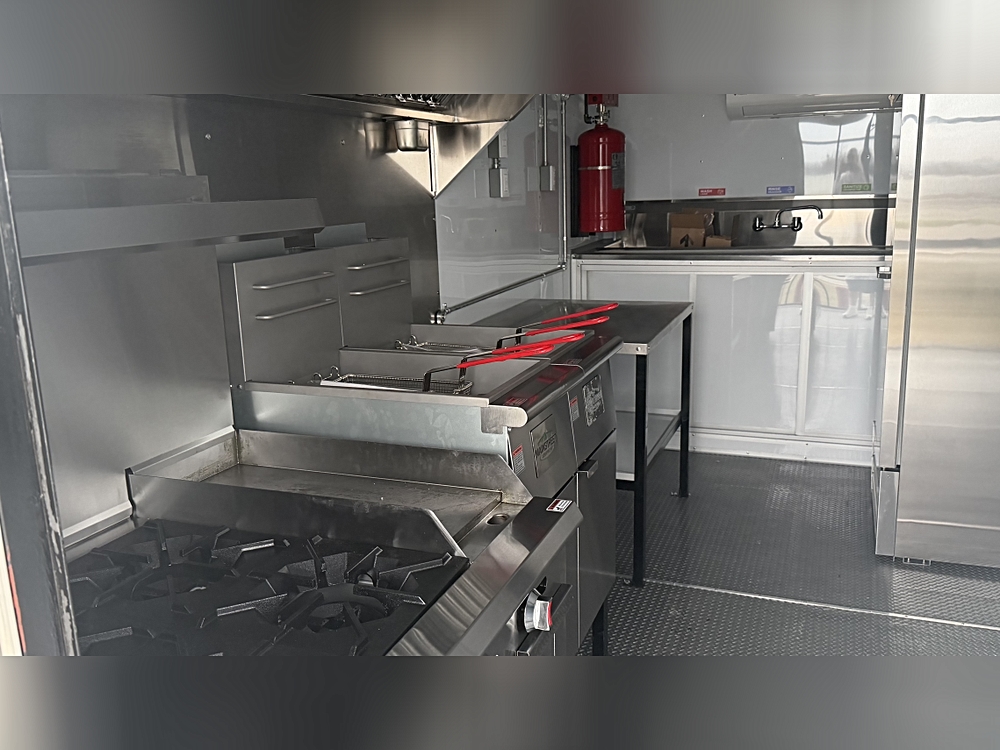 IN STOCK - 8.5x20 Food Trailer, FULLY EQUIPPED PORCH TRAILER